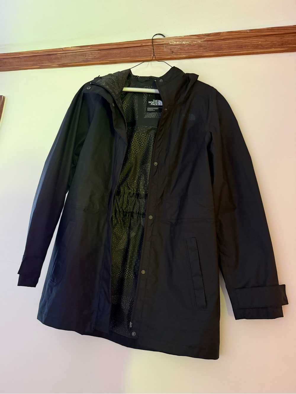 The North Face - Long Black Raincoat